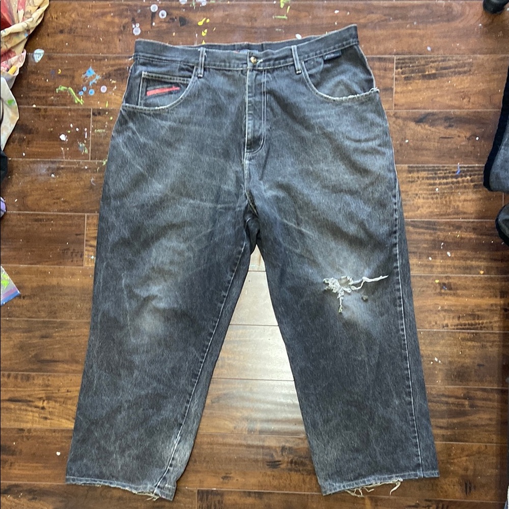 Men's Black Distressed Jeans